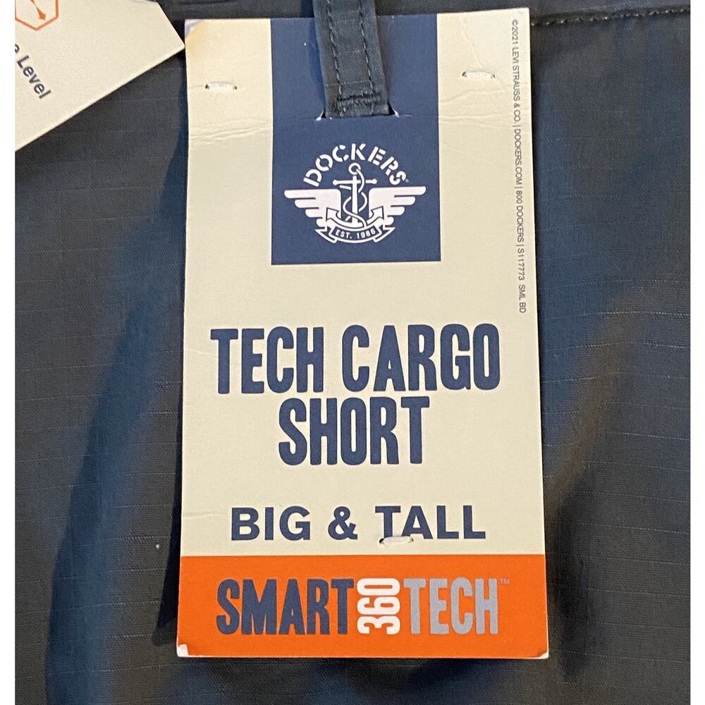 Dockers Men's Tech Cargo Shorts - Dark Blue - Picture 7 of 10